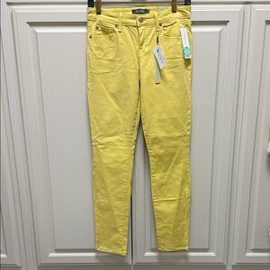 Level 99 Women's Cropped Jeans in Sunny Yellow NWT 26